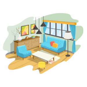Cozy Living Room Vector